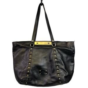 Patricia Nash Benvenuto Tote Black Leather Purse Shoulder Bag $299 Dust Bag